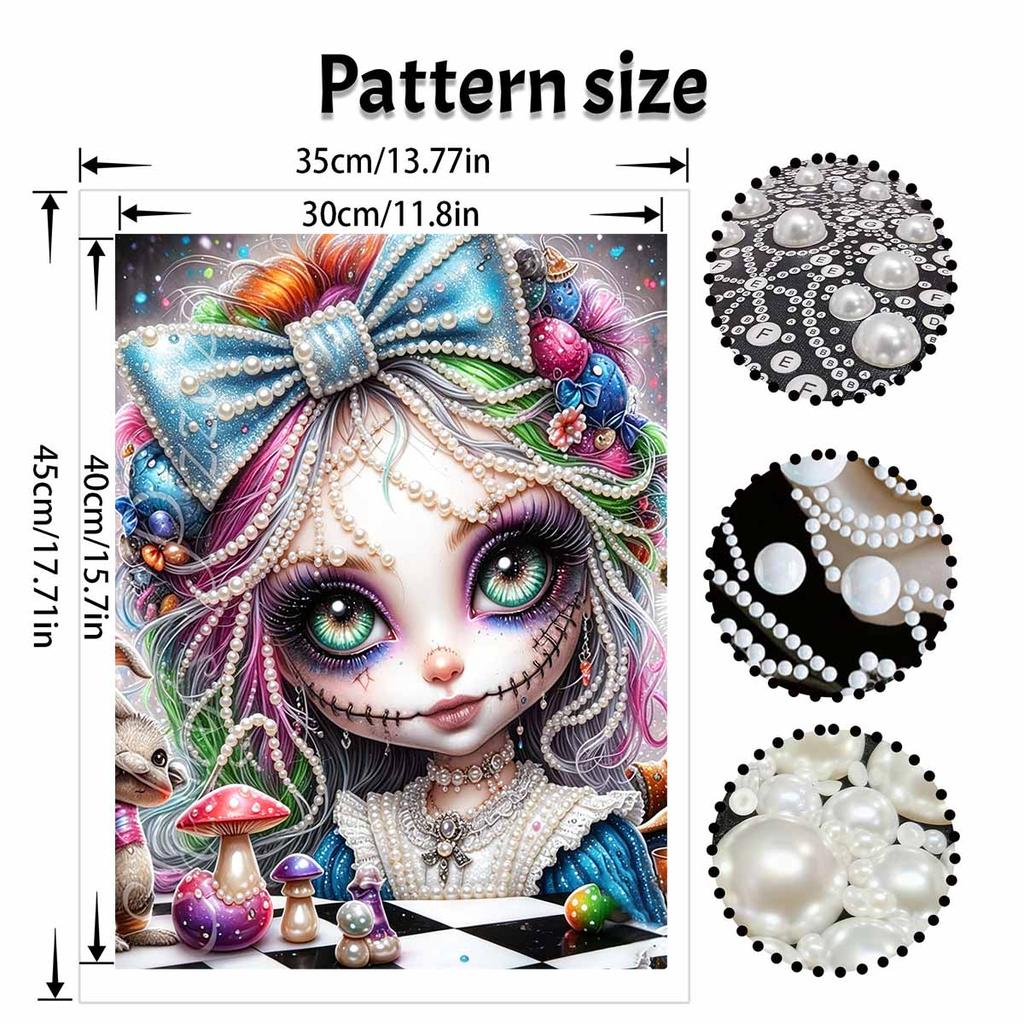 Halloween pearl painting art full pearl handmade diy home decorations fantasy colorful portrait mushroom decor