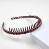 1PC Clip di capelli Colore smerigliato Fascia per donna Fascia antiscivolo Denti Semplice pressione Fascia per il viso Accessori per capelli