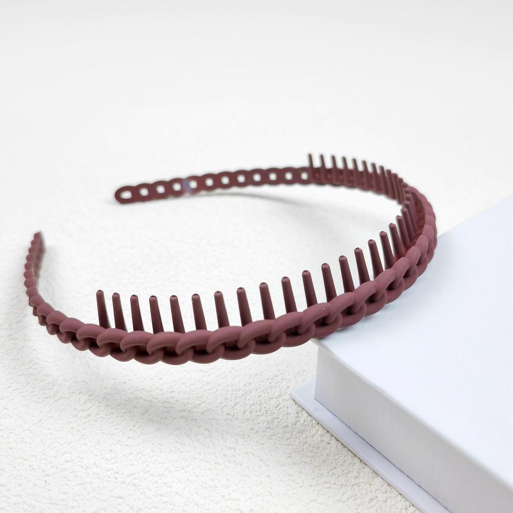 1PC Clip di capelli Colore smerigliato Fascia per donna Fascia antiscivolo Denti Semplice pressione Fascia per il viso Accessori per capelli