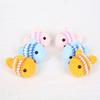 Handmade Knitted Clownfish Keychain - Cute Crochet Wool Yarn Ornament