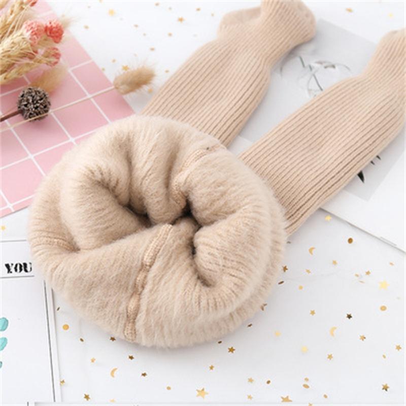 Girls Stretchy Tights Pantyhose Warm Leggings Baby Leg Warmers Children Autumn Winter Soft Knitting Pantihose Stockings