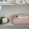 Striped Fabric Wet Wipe Covers | Reusable Tissue Pouch Holders for Home & Travel (Blue/Pink)