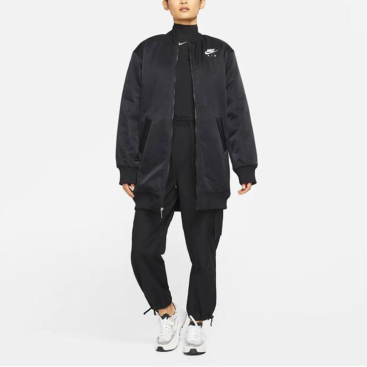 Nike Air Therma-FIT Synthetic-Fill Mid-Length Loose Warm Jacket Women Outerwear Black DD4641-010