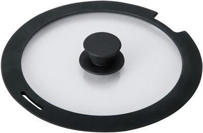 Hokuriku Aluminum Cast Varius 24cm Silicone Glass Lid for Removable Handle Frying Made of Silicone and Tempered Glass for a and Durable A-3136, Pans,