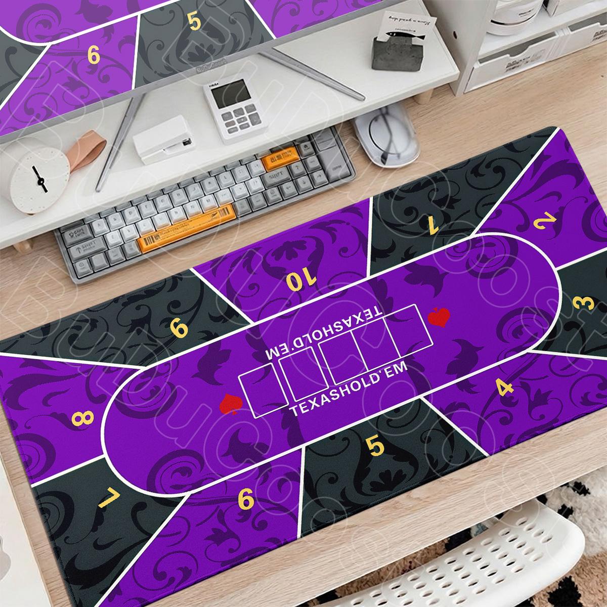 30x60cm 30x70cm 30x80cm Przenośna Składana Mata do Pokera Antypoślizgowa Podkładka pod Mysz do Gier 10 Graczy Texas Hold'em Gumowy Dywanik Podkładka pod Klawiaturę PC 30cmx60cm(11.8x23.6inch) black