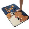 Cartoon Entrance Door Mat Bathroom Absorbent Cashmere Floor Mat Bathroom Anti Slip Mat Home Cute Carpet