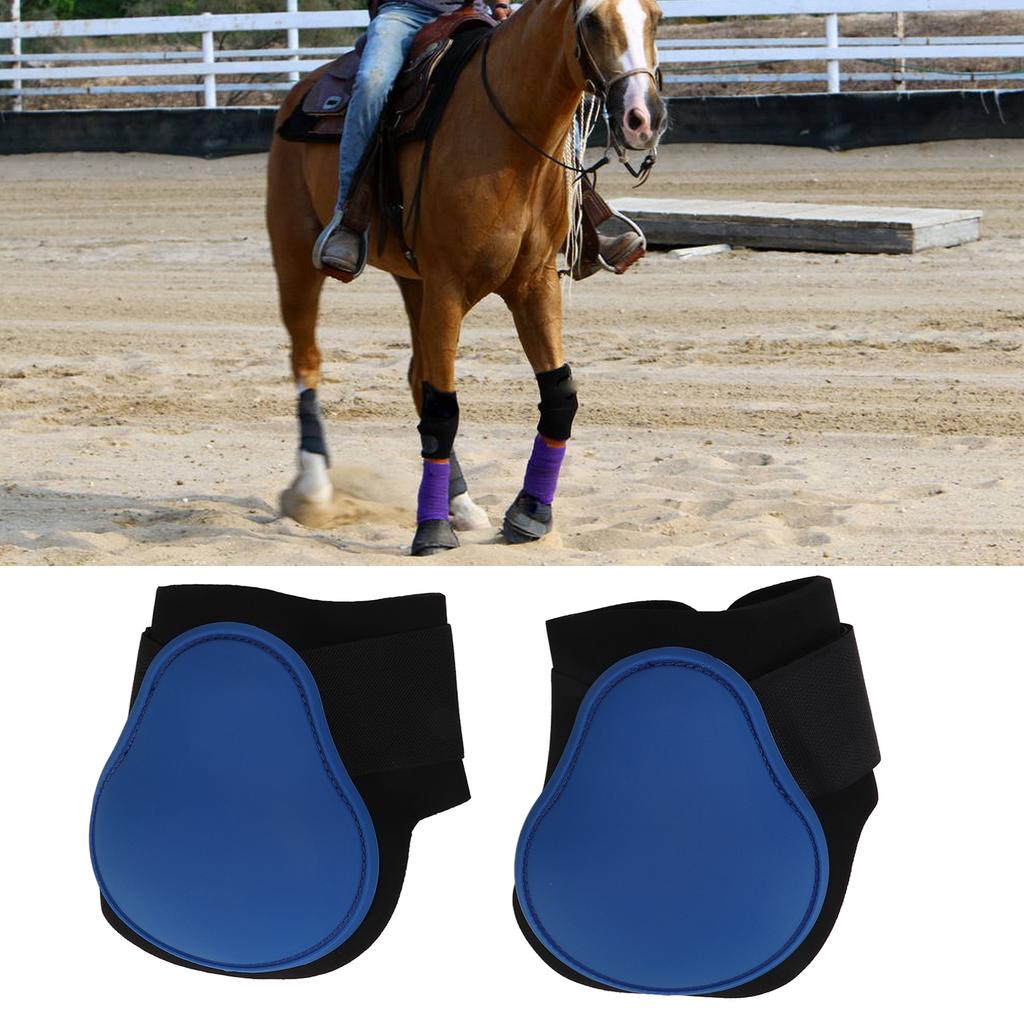 1 Pair Horse Tendon Boots Soft Prevent Slipping Easy to Stick PU   Horse Boots for Horses