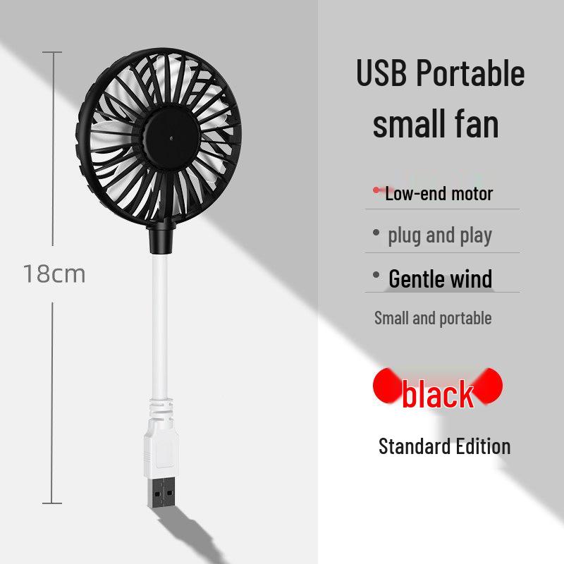 Portable USB Handheld Fan: Silent, Mini, and Power Bank-Compatible for Office, Dorm, and Outdoor Use