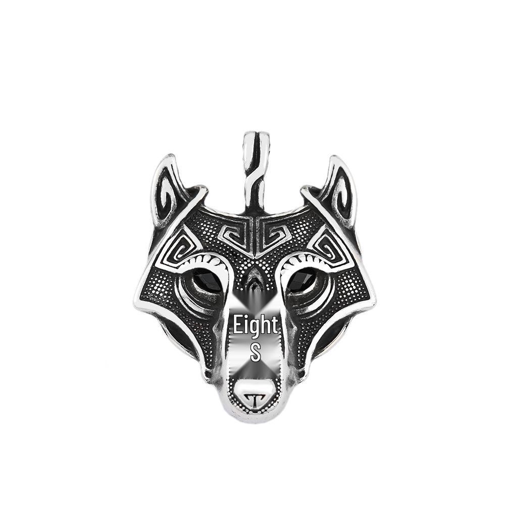 

Stainless Steel Celtic Viking Wolf Head Necklace Pendant