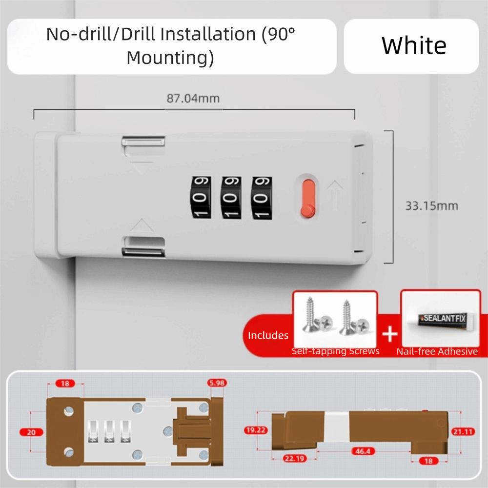 Keyless Adjustable Cabinet Password Lock Zinc Alloy Enhanced Security Security Lock Erosion Resistant Bolt Lock System Lockers