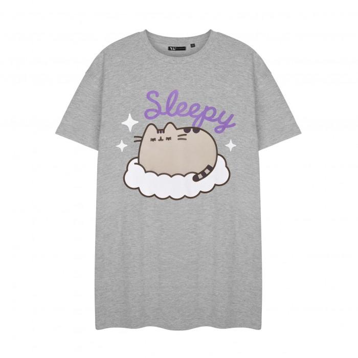Pusheen Cămașă de noapte Sleepy cu mânecă scurtă pentru femei/doamne