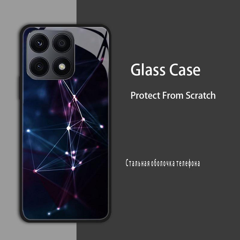 Dla Huawei Honor X6a X6 X6S X8 5G 4G Etui Pokrowiec Szklane Etui Hartowana Obudowa Zderzak Dla Honor X8A X6A X7A X8B Etui Ochronne