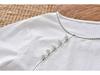 Spring 2026 Women's Artistic Retro Cotton Linen Long Sleeve Top with Handmade Frog Button