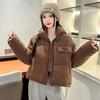 Winter New Korean Version Loose Stand-up Collar Short Down Cotton Clothes Women's Small Bread Clothes Jacket