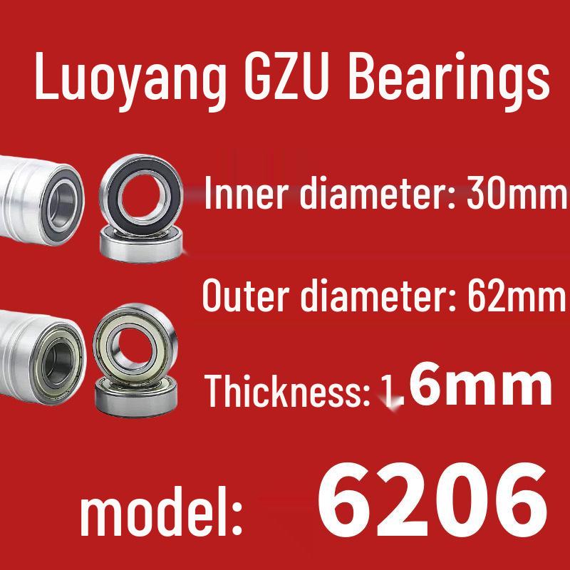 Luoyang Yüksek Kaliteli Dayanıklı Aşınmaya Dayanıklı Derin Kanallı Bilyalı Rulman 6200-6206 Serisi
