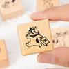 Cats Series Stamp Wood Rubber Stamp Retro Decorative Stamp Animal Pattern Stamp for Journaling Craft Scrapbooking
