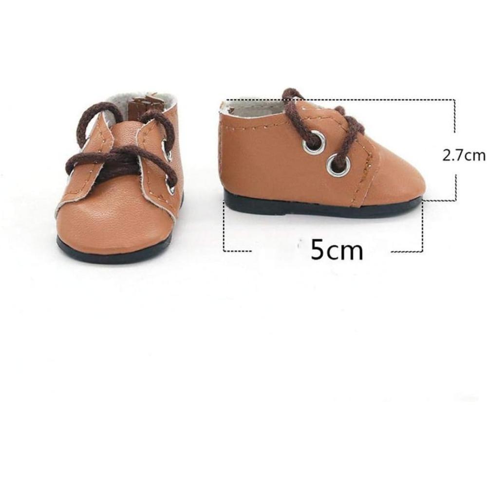 1 Pereche Pantofi Păpușă Pantofi PU cu Șireturi pentru Păpuși de 14 Inch Accesorii Jucării