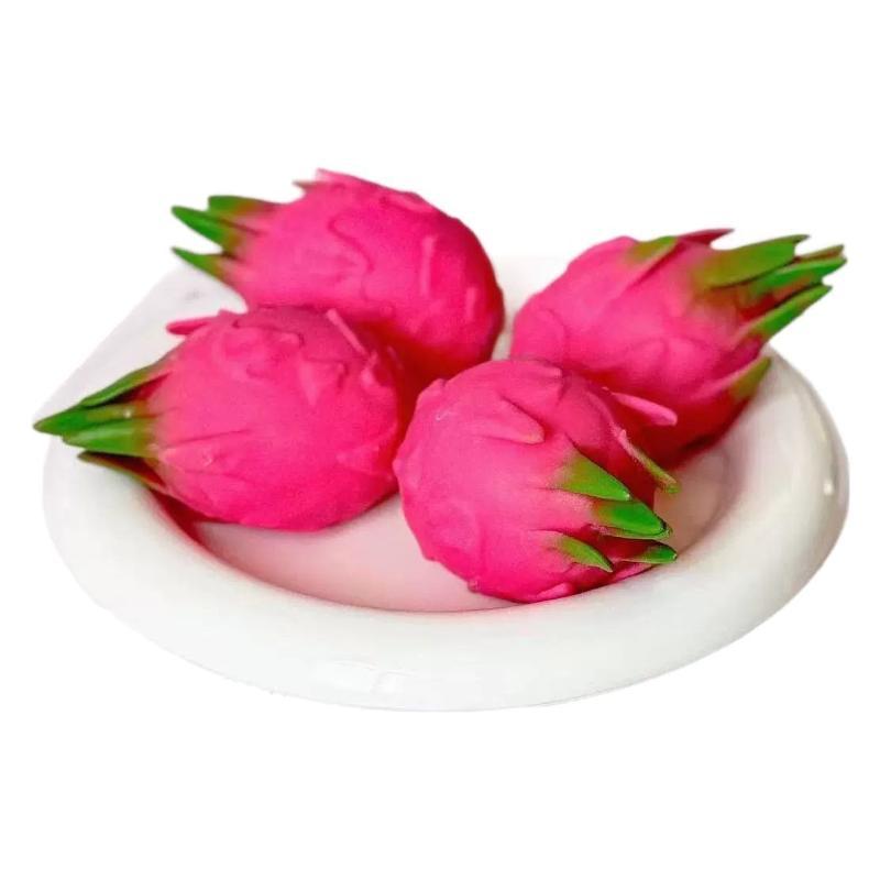 Non-Toxic Dragon Fruit Squishy Stress Reliever Simulation Slow Rising Squeeze Decompression Toy for Office Fidget