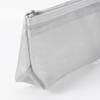 MUJI Nylonmesh Pennfodral med 17 cm Bredd x 10 cm Höjd x 5 cm NDE05A1S Kil, Grå, Ca. Djup,
