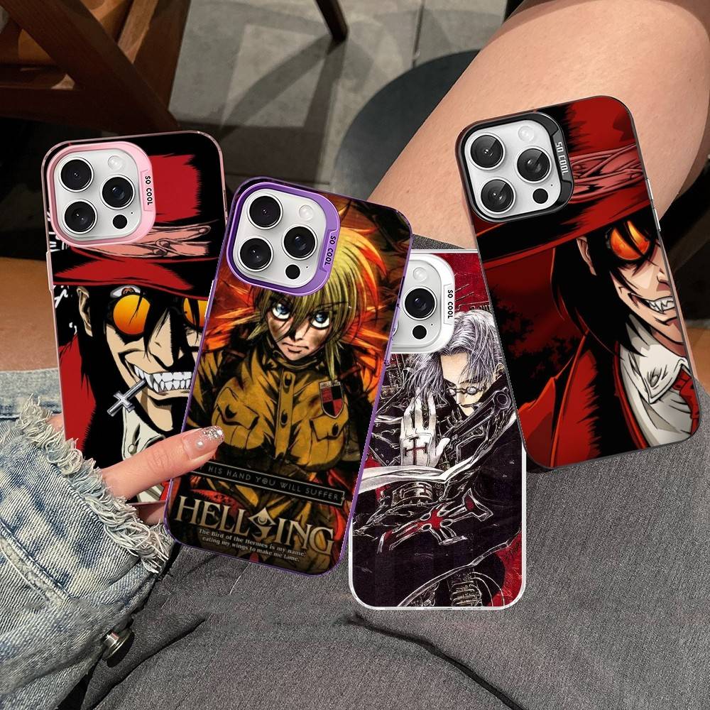 Horror Anime Hellsing Phone Case For IPhone 17 16 15 14 13 12 11 Pro Max Plus Pro Colorful Shell