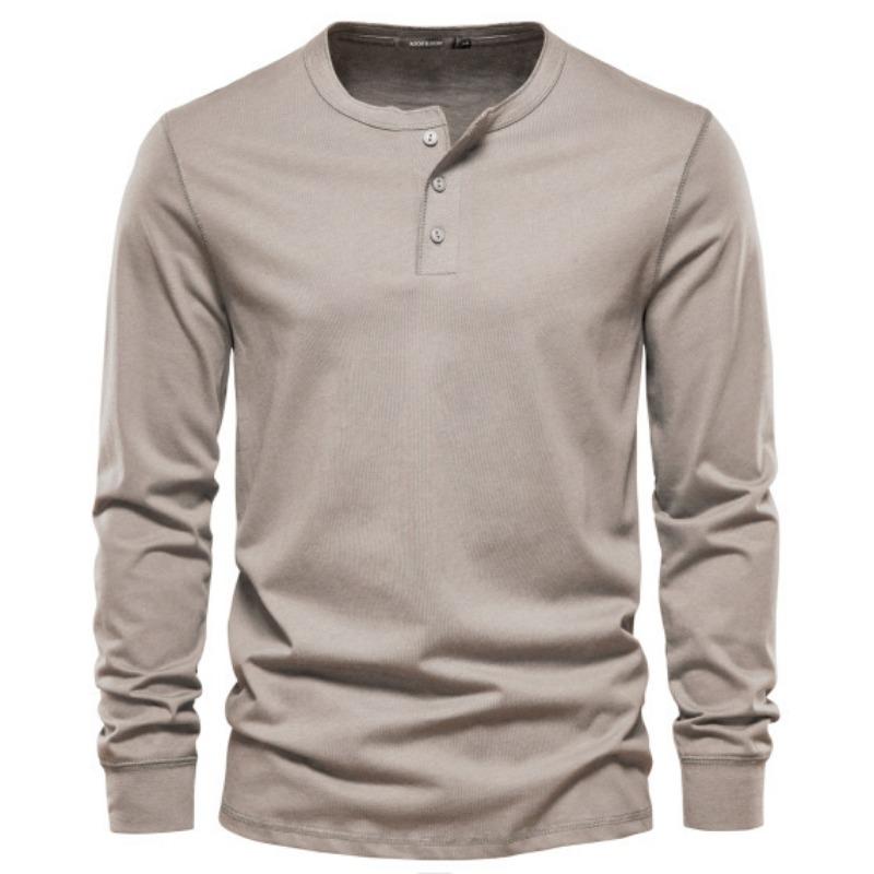 Men's Autumn New Slim Fit Long Sleeve T-Shirt Round Neck Casual Versatile Base Layer