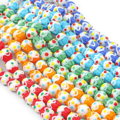 2pcs/Bag Cute Lampwork Glass Cake Beads Charm Loose Beads For Necklace Bracelet Earring DIY Jewelry Craft Making Supply