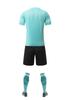 Summer Short Sleeve Jersey Set: Unisex Football Uniform for Kids & Adults, Plain Color Design