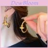 Geometric Silver Needle Earrings With Gold Plating For Women Fashion Jewelry