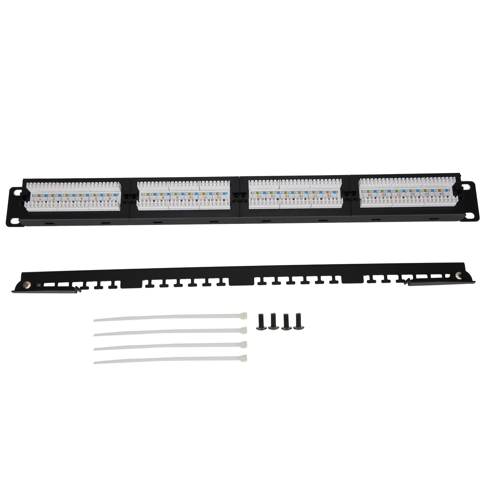 

24 Port Patch Panel Engineering UTP Network Distribution Frame Cat 6 Unshielded RJ45