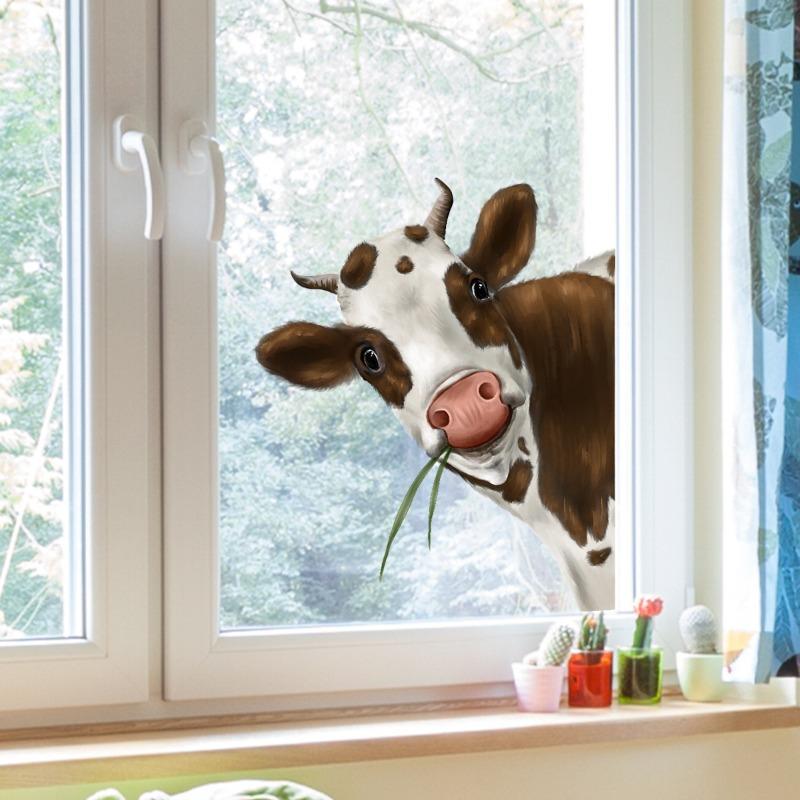 Horses Animals Wall Sticker Window Background Home Decoration Mural Living Room Wallpaper Funny Decal
