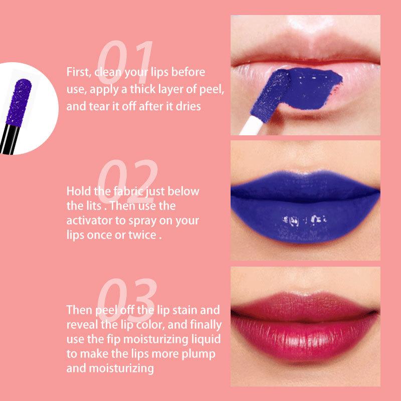 Peel Off Liquid Lipstick Rose Pink Lip Gloss Matte Outline Contour Tattoo Lip Stain Cosmetic Waterproof Transfer Lip Makeup