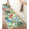 Arie PVC Mat, Stain-Resistant, Easy to Clean, for Kitchens, Living Rooms, Resort Style, Green, Approx. 45 x 180 cm