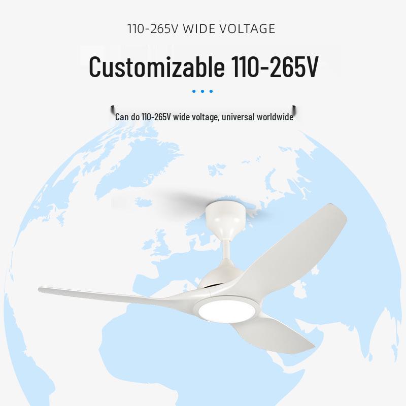 Smart Remote-Control LED Ceiling Fan with Silent Variable Frequency for Living and Dining Rooms