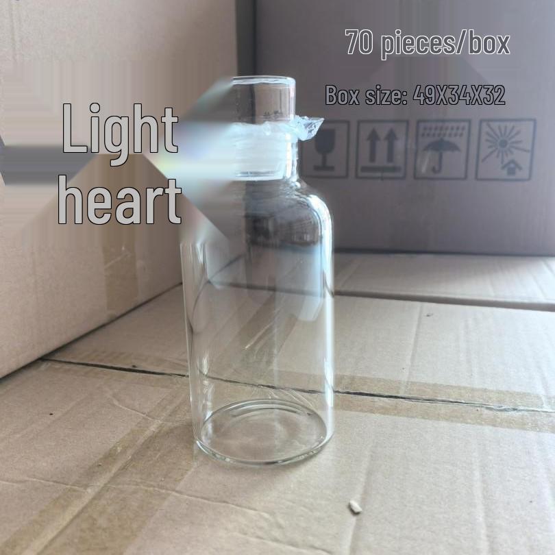 Portable Large Capacity Borosilicate Glass Water Bottle with Graduated Scale & Lid