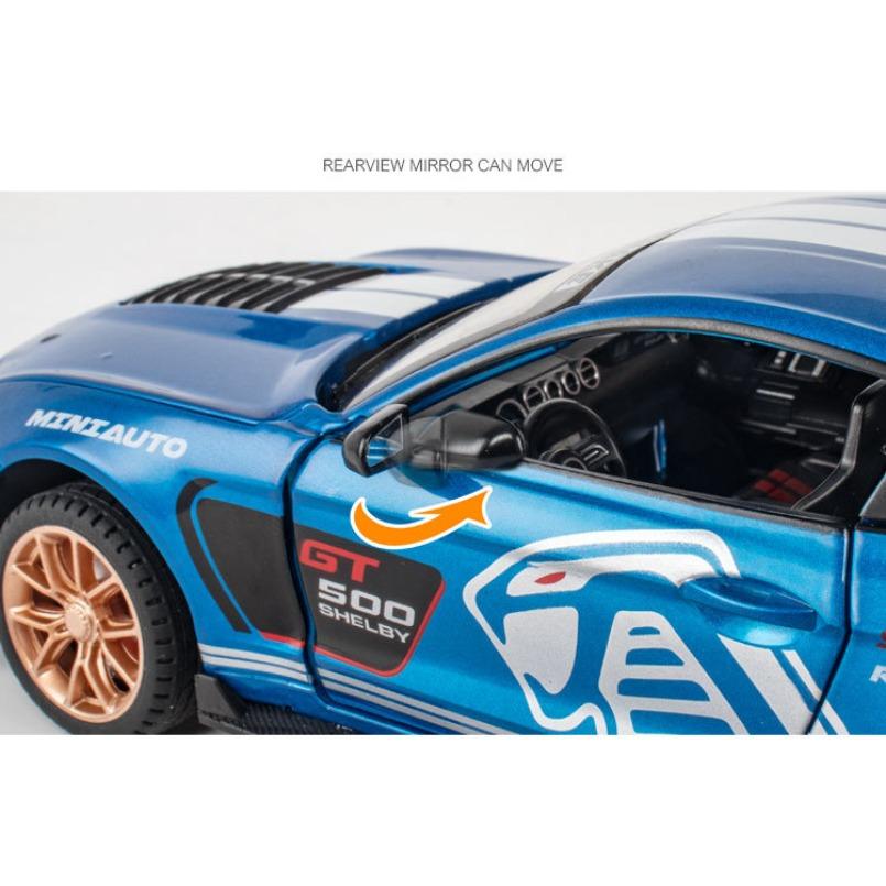 1/24 FORD MUSTANG SHELBY GT500 aliaj mașină model turnată sub presiune și vehicule de jucărie mașinuță jucării pentru copii cadouri de Crăciun băieți jucărie