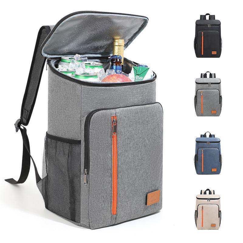 18L Tragbare Thermos-Lunchtasche Lebensmittelbox Langlebige Wasserdichte Kühlbox Eisisolierte Tasche Camping Abendessen Aufbewahrung Oxford Rucksack