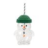 Christmas Glass Tumbler Snowman Penguin Deer Drinking Cup Juice Milk Mug Reusable Holiday Water Bottle for Kids