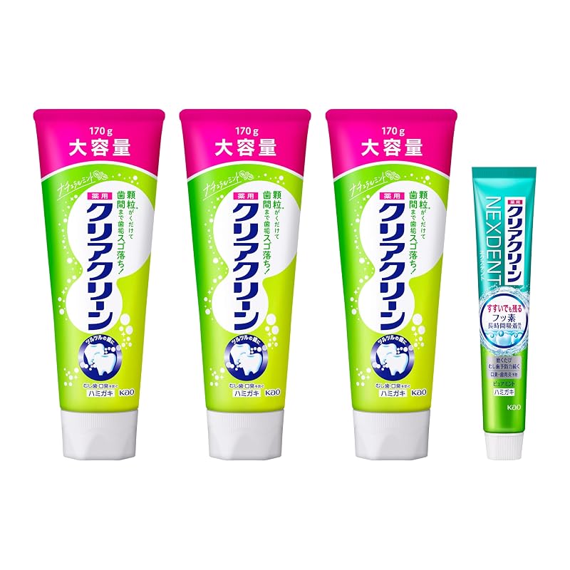 Clear Clean Toothpaste Natural Mint 170g X 3 + Toothpaste Powder [Quasi-drug] Toothpaste