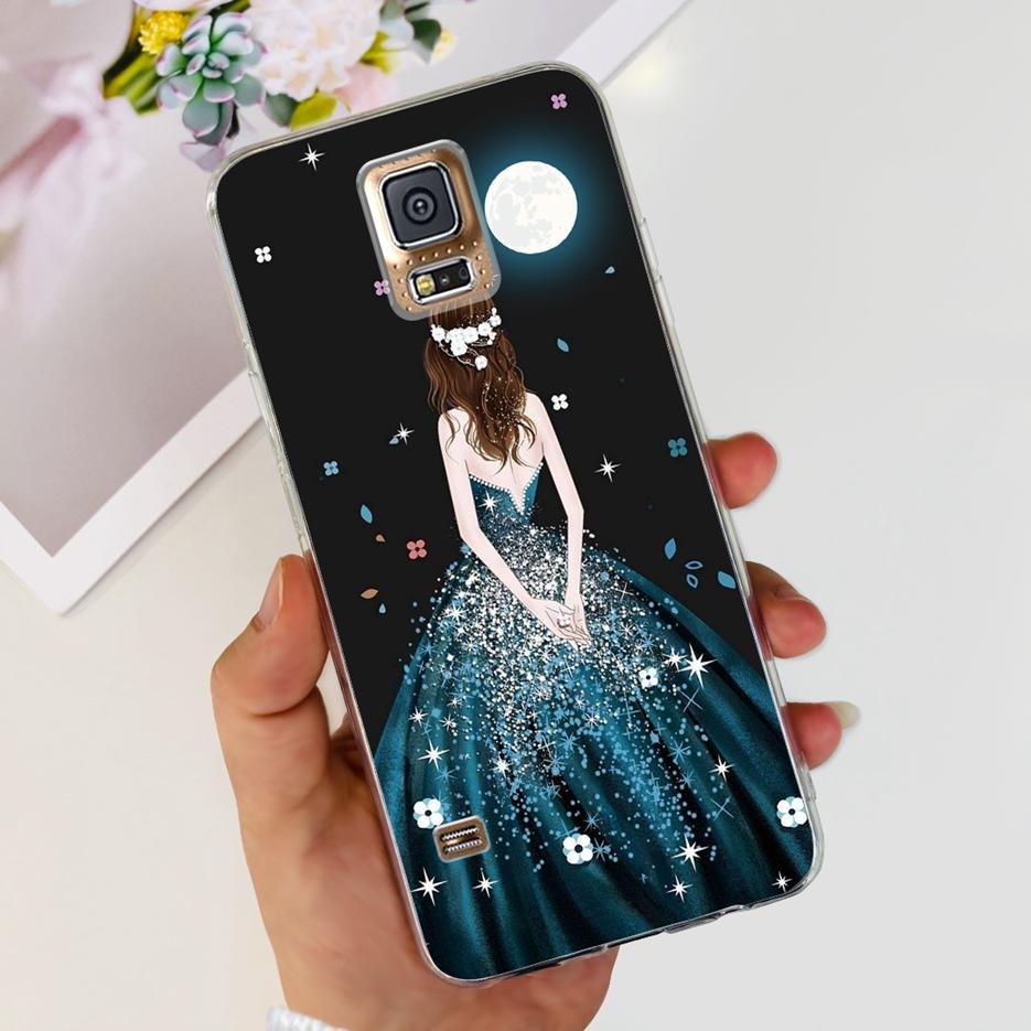 For Samsung Galaxy S5 Case SM-G900F G900I G900M Stylish Painted Cover Soft Silicone Phone Case For Samsung S5 S 5 GalaxyS5 Shell