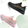 Flying Woven Shoes Sneakers Summer Mesh Breathable Shoes Spring and Autumn Lightweight Soft-soled Casual Running Shoes
