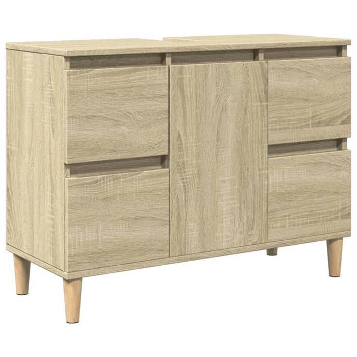 VidaXL Sink Cabinet Sonoma Oak 80x33x60 Cm Engineered Wood, Bathroom Sink Cabinet, Sink Unit for Room 849665