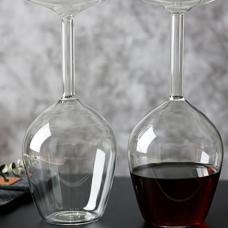 Upside Down Wine Glass Classic Drinkware Bachelor Creative Unique Red Wine Glass Must have for parties Wine Lovers