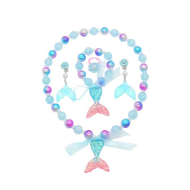 26-jähriger Meerjungfrauen-Ozeanblau-Netz-Badeanzug-Set Mädchen Prinzessin Strand-Bikini Badeanzug CX68