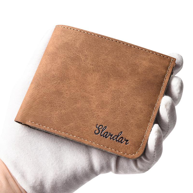 Men's Ultra-Thin Short Leather Wallet: Lightweight, Soft Billfold with Multi-Card Slots