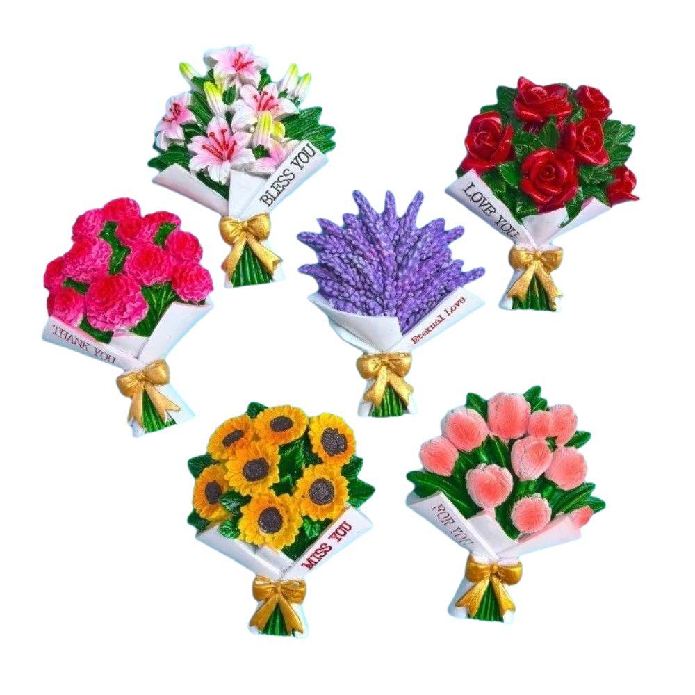 Resin Refrigerator Magnet Sunflower Rose Decorative Fridge Magnet Flower Fridge Magnets Home Decor