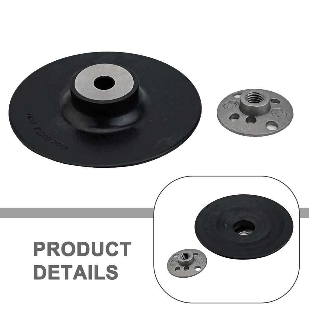 Backing Pad 100mm 4Inch Diameter with M10 Thread and Lock Nut for Use with Fibre Discs on For Angle Grinder and Polisher