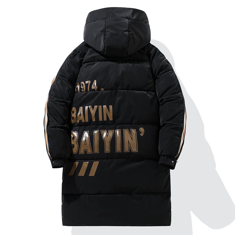 Übergröße 4XL-10XL Mode lange Parkas für Herren im Winter Übergröße Oberbekleidung mit Kapuze lässig locker dick warm Wintermantel