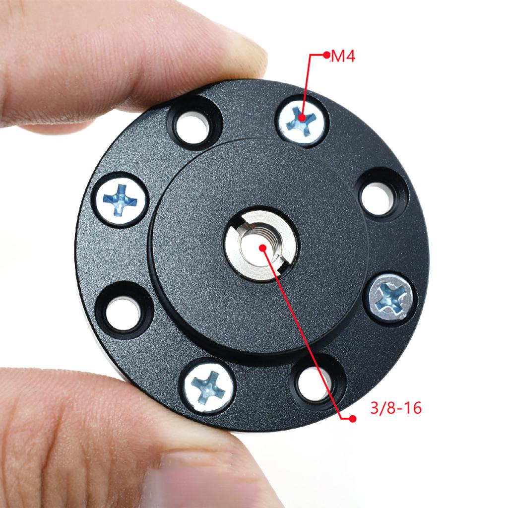 Wall Mount 1/4 3/8 Hole Fixed Base Magic Arm Articulating Friction Adapter for Webcam Projector Monitor LED Flash Light Bracket