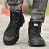 FashionBrand New Autumn and Winter Black Anti Slip and Durable Work Wear Shoes Popular Fashion Comfortable High Top Boots Outdoor Boots