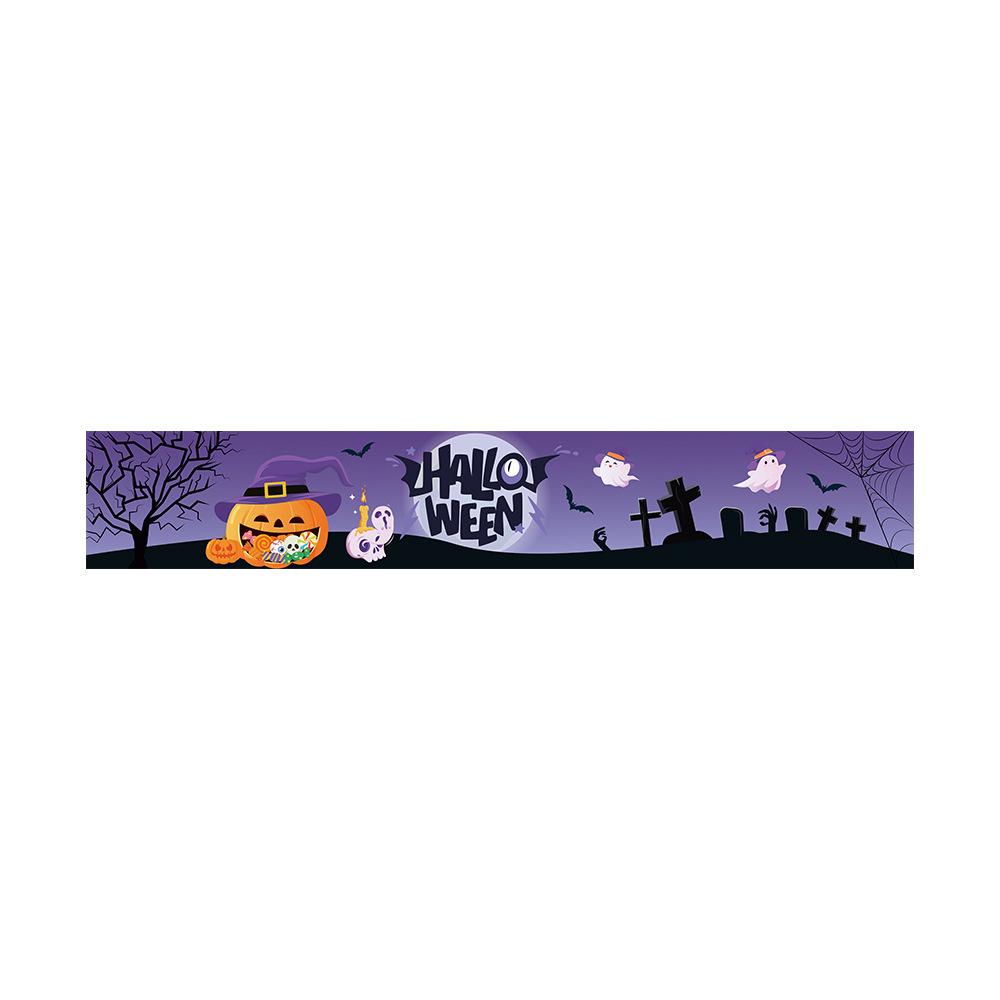 Customizable Day of the Dead Skull Banner for Halloween Party Decorations